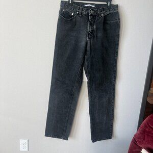 Tommy Hilfiger Vintage Straight Leg Jeans Faded Black Color Size Medium